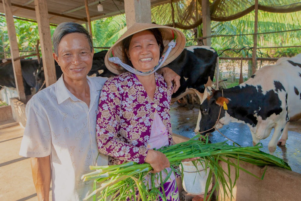 Two of the Fifteen Thousand Families Heifer Helped in Vietnam