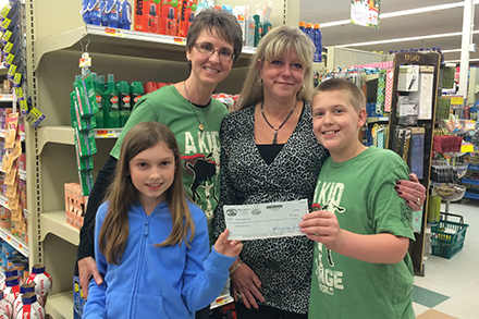 The outreach team rallies support from local businesses. 