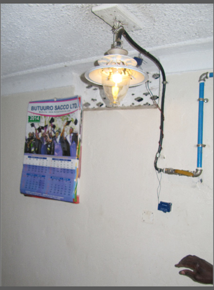 Biogas also powers lamps in the home