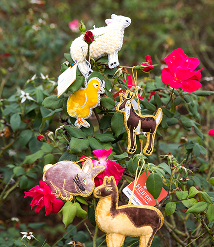 These ornaments are available in the Shop@Heifer.