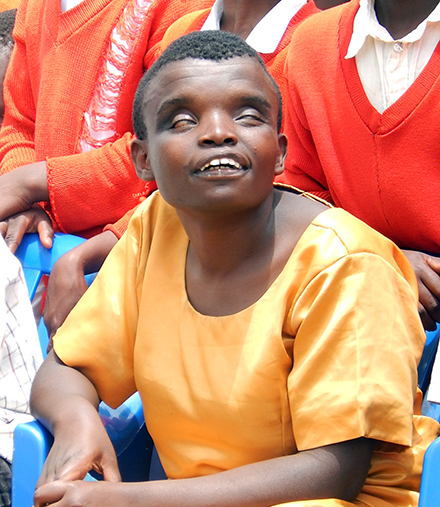 Wema leads a disabled group in her community.