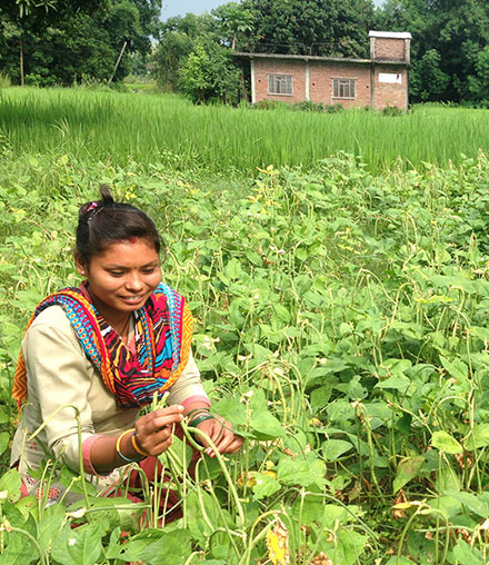 Maya Chaudhary has transformed her life since joining a women's self-help group with Heifer Nepal in 2012.