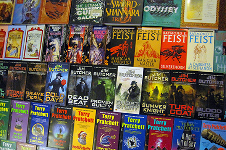 One of the prizes is not one book, but a collection of Patrick's 40 favorite fantasy books and/or series!