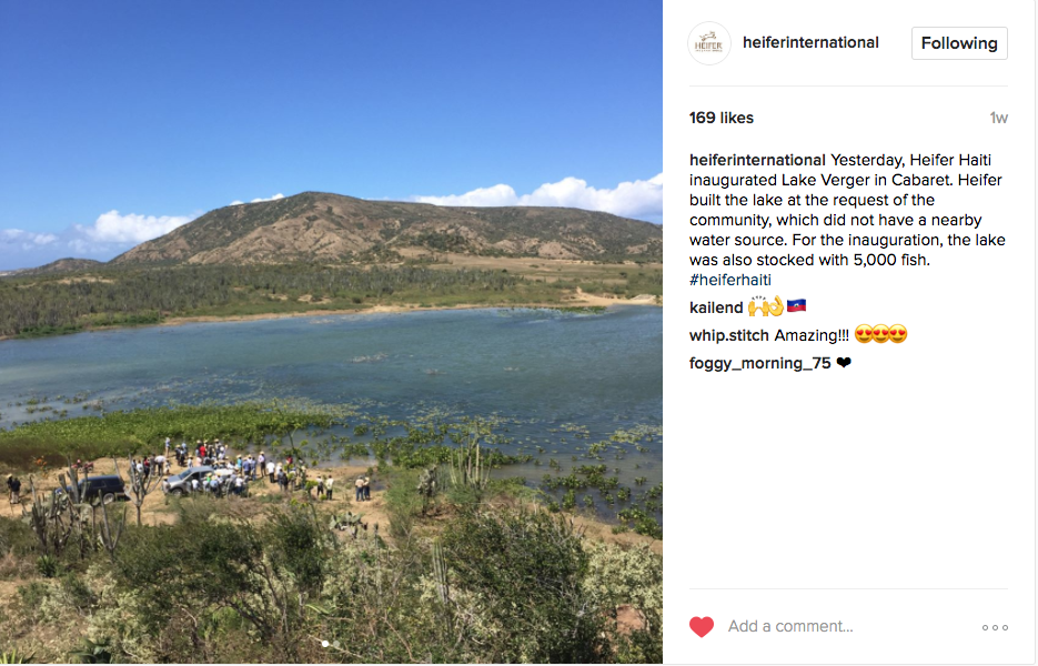 instagram photo of the lake in haiti