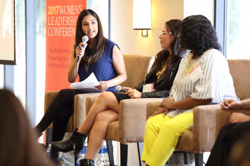 Daya hosts a panel at the 2017 Women's Leadership Conference.