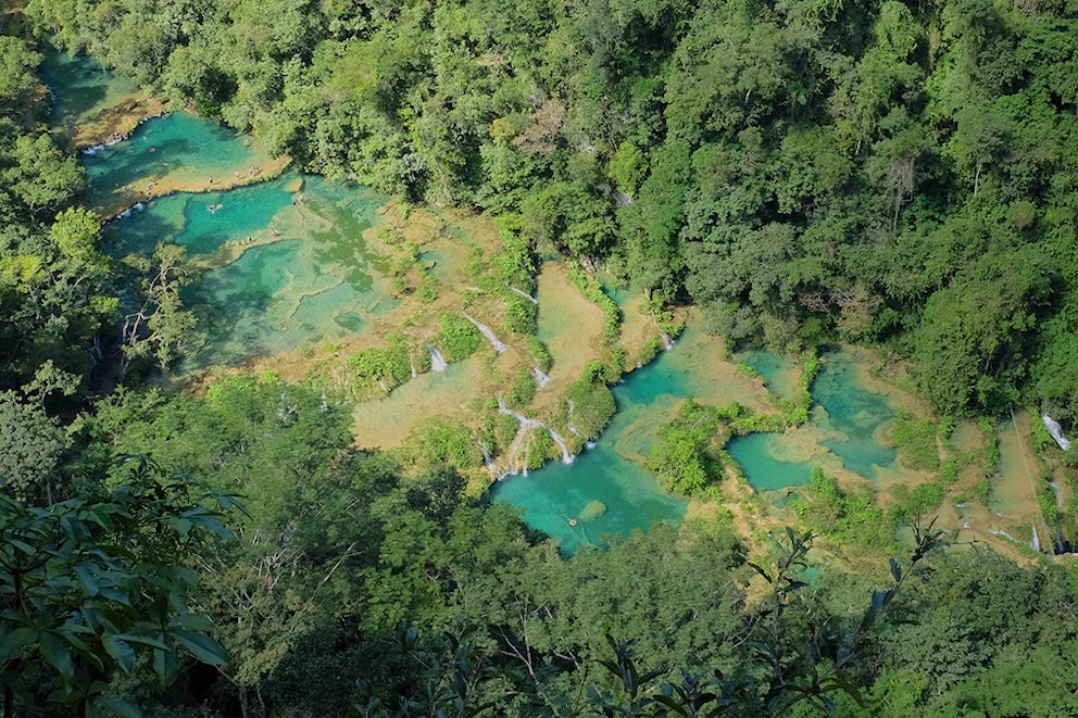Semuc Champey is a natural monument in the department of Alta Verapaz.