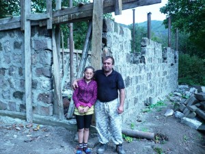 Samvel and his daughter Seda. Photo by Aram Petrosyan, Heifer Armenia