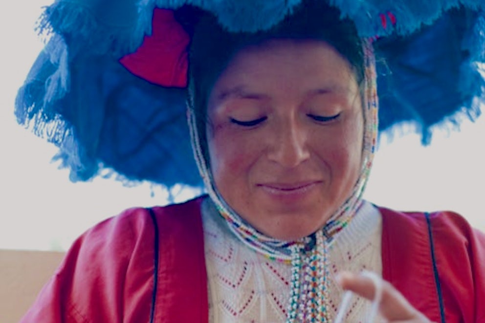 Woman Knitting