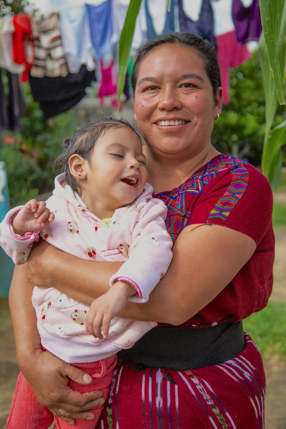 Juana poses with her daughter, Samara, who has cerebral palsy.