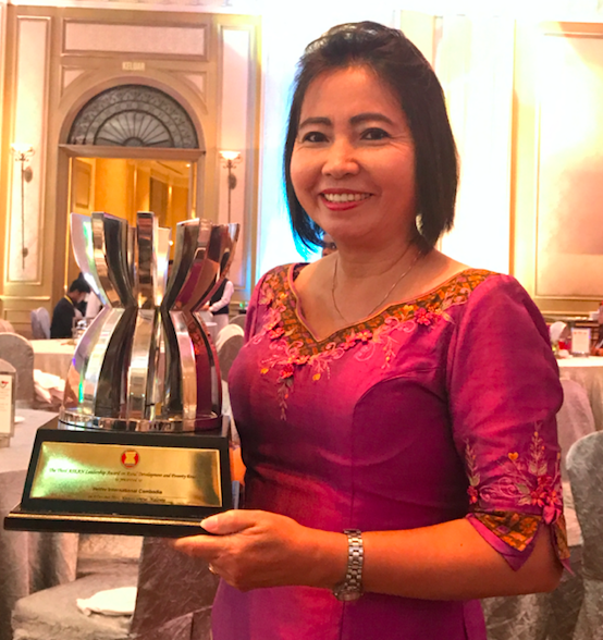 Keang Keo, Country Director for Heifer International in Cambodia, received the "Leadership Award for Rural Development and Poverty Eradication” from the Association of Southeast Asian Nations at a recent ceremony in Kuala Lumpur.