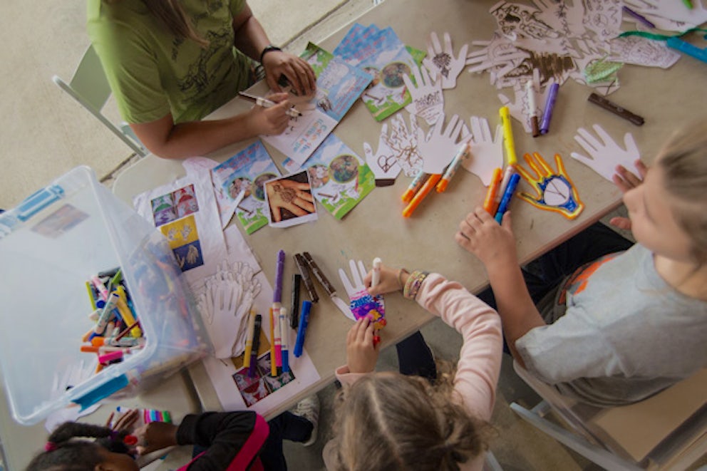 arts and crafts event at Heifer Village