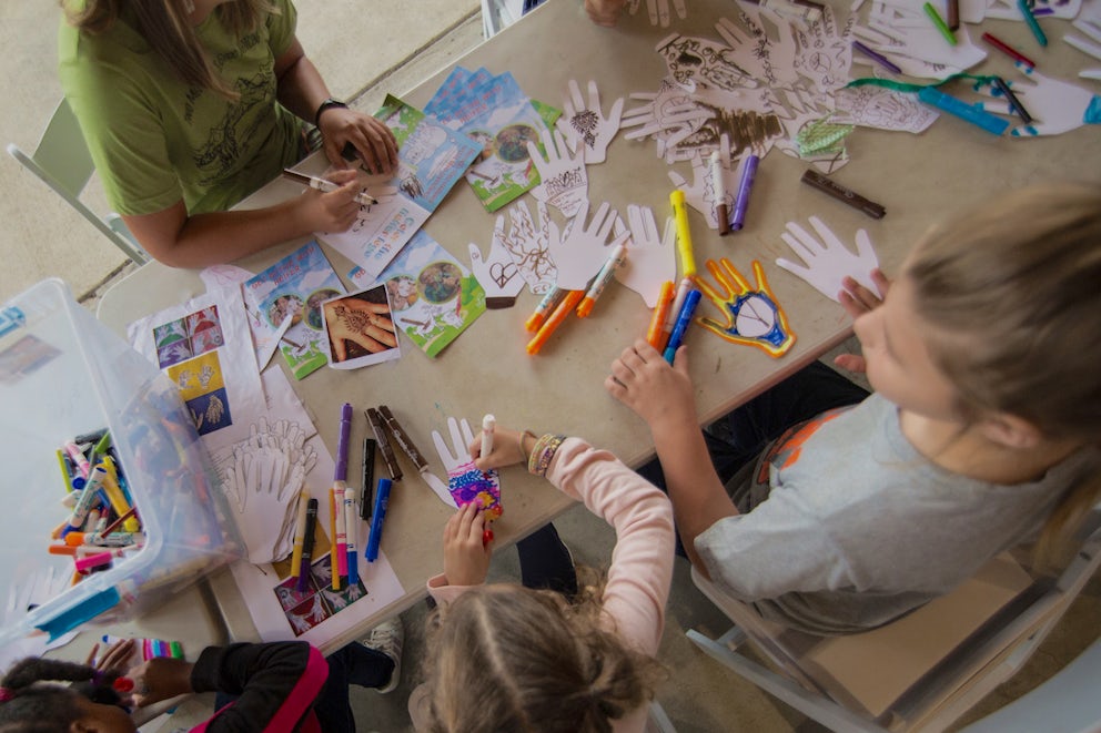 arts and crafts event at Heifer Village