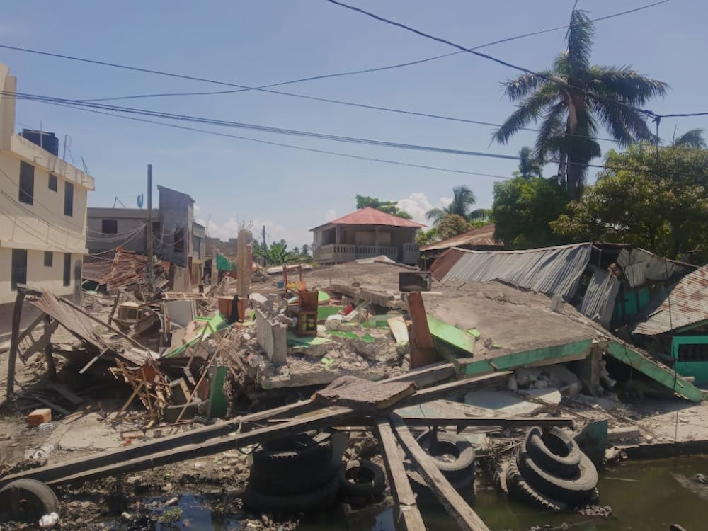 Rubble from the Haiti earthquake aftermath.