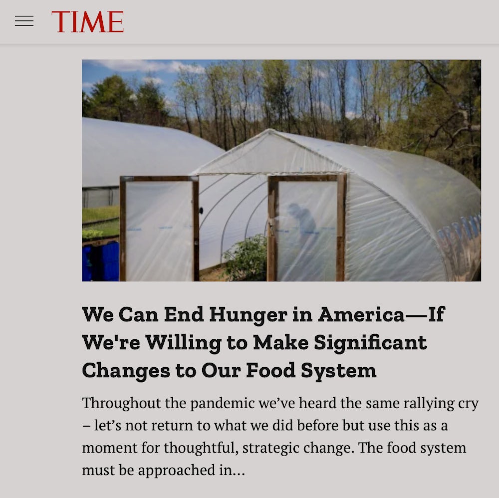 Screenshot of article from Time