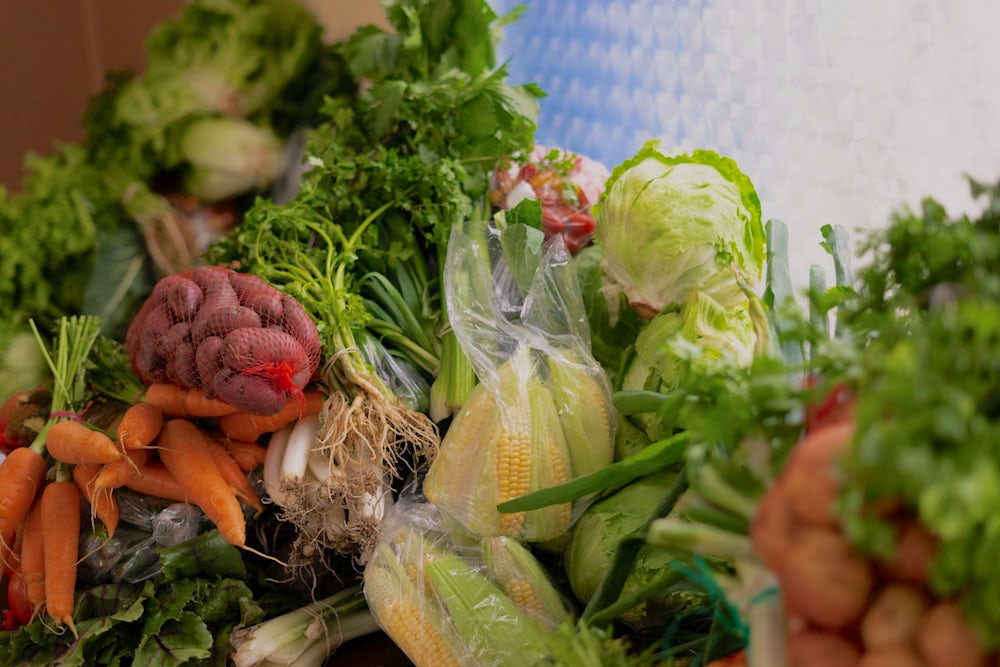 Fresh produce from Ecuadorian farms.