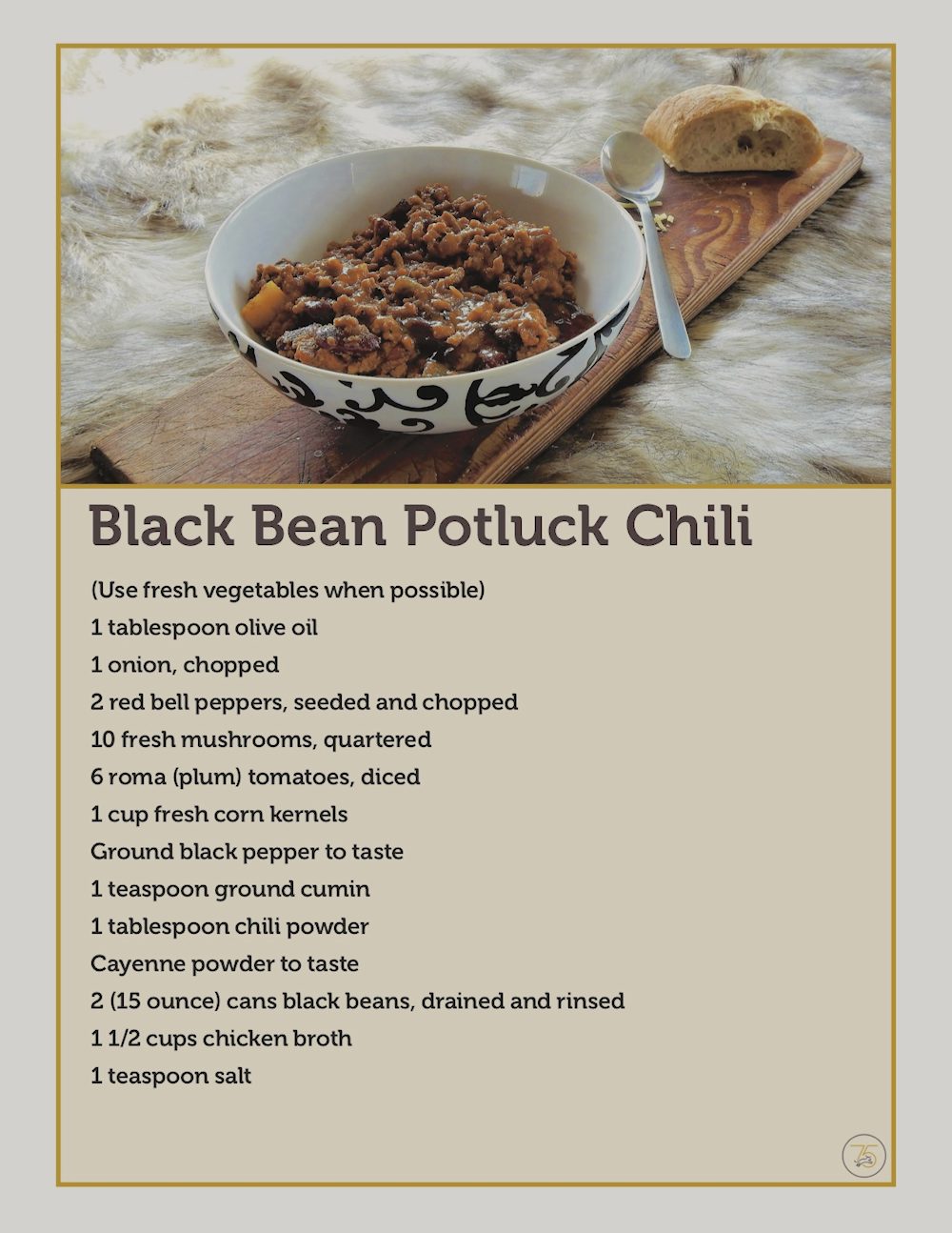 black bean chili