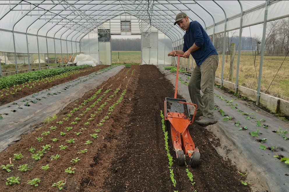 Man Paper Pot Planting