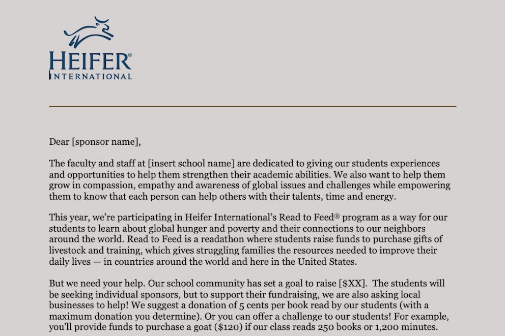 image of a business letter